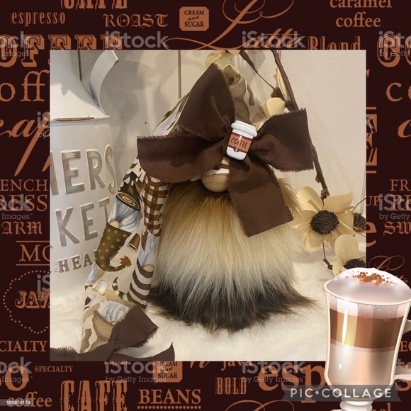☕️ Coffee Gnome, Coffee Decor, Tiered Tray Decor, Coffee Gift, Coffee Lo… - Picture 7 of 8